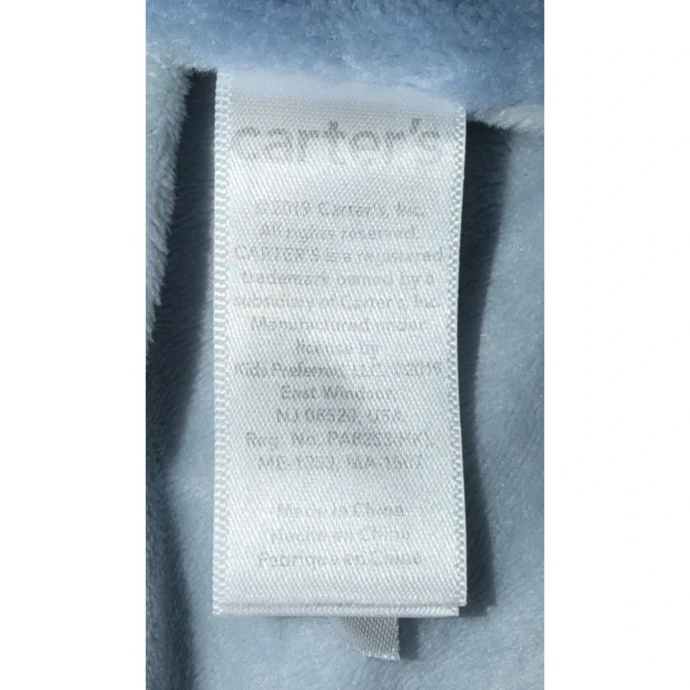 Carter's Brown‎ Puppy Dog Blue Security Blanket Super Soft Plush Baby Lovey EUC